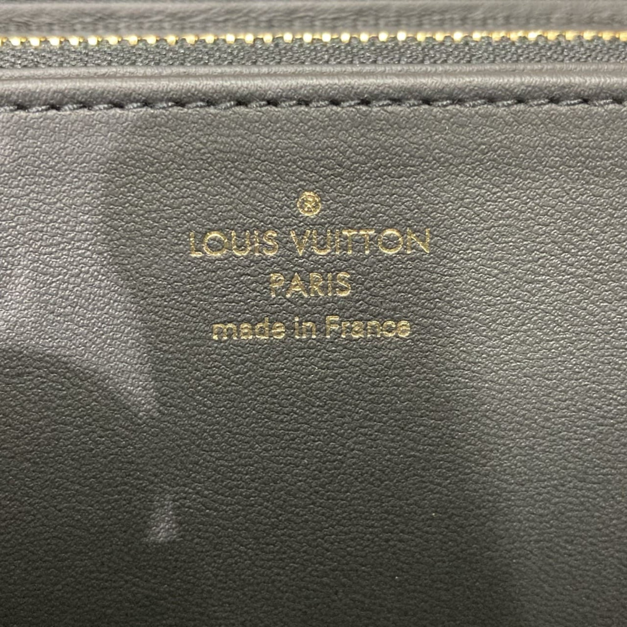 Louis Vuitton Black Noir Leather Long Wallet