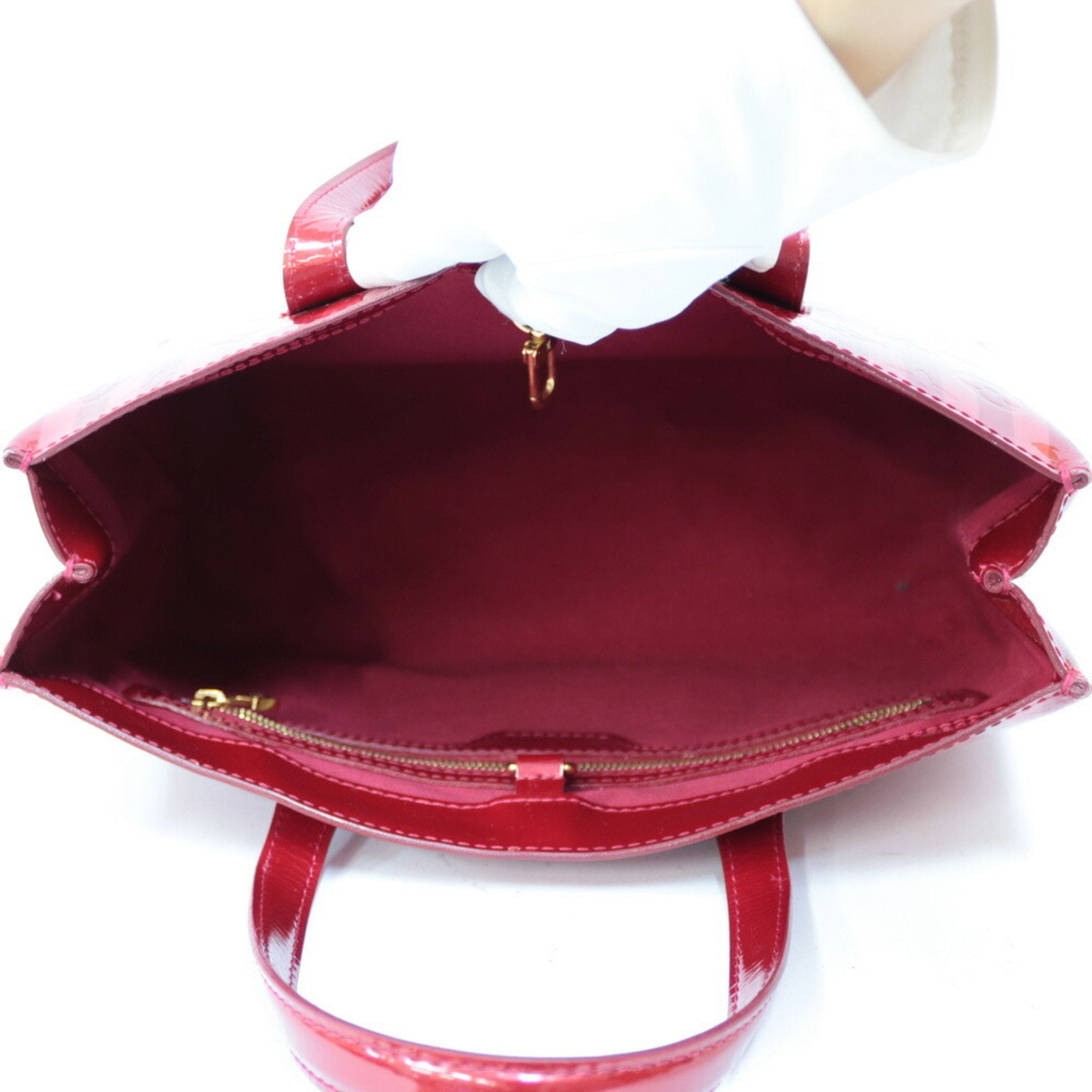 Louis Vuitton Handbag Monogram Verni Wilshire PM Rayur M91702 Pomme d'Amour Ladies