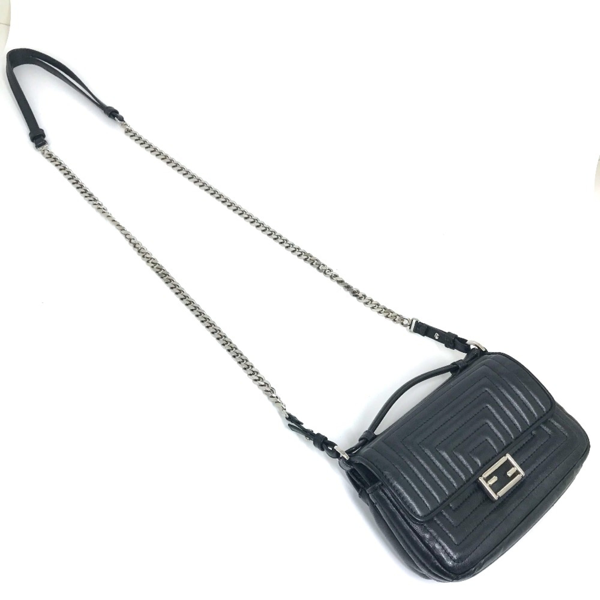 Fendi Black Leather Shoulder Bag