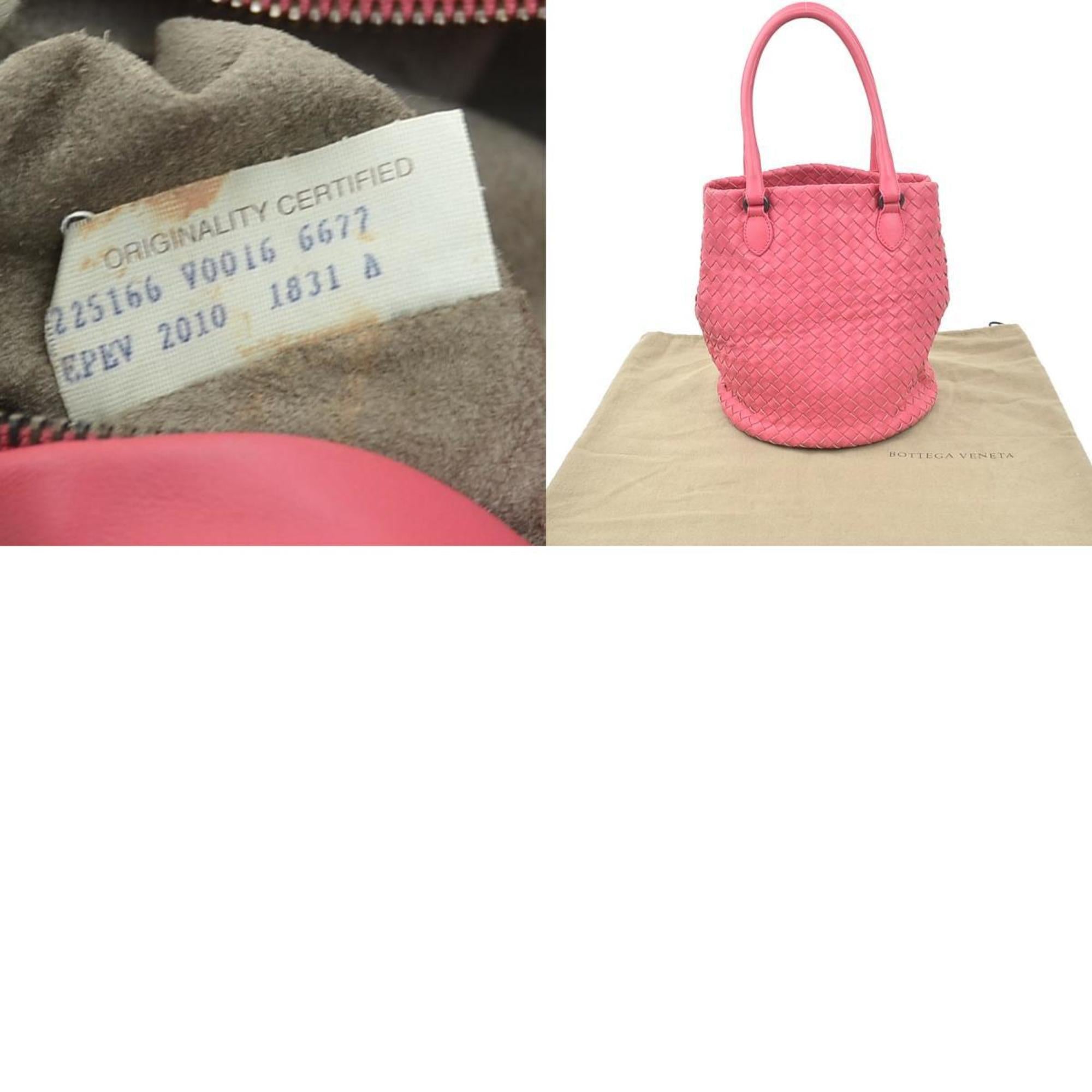 Bottega Veneta Pink Intrecciato Handbag
