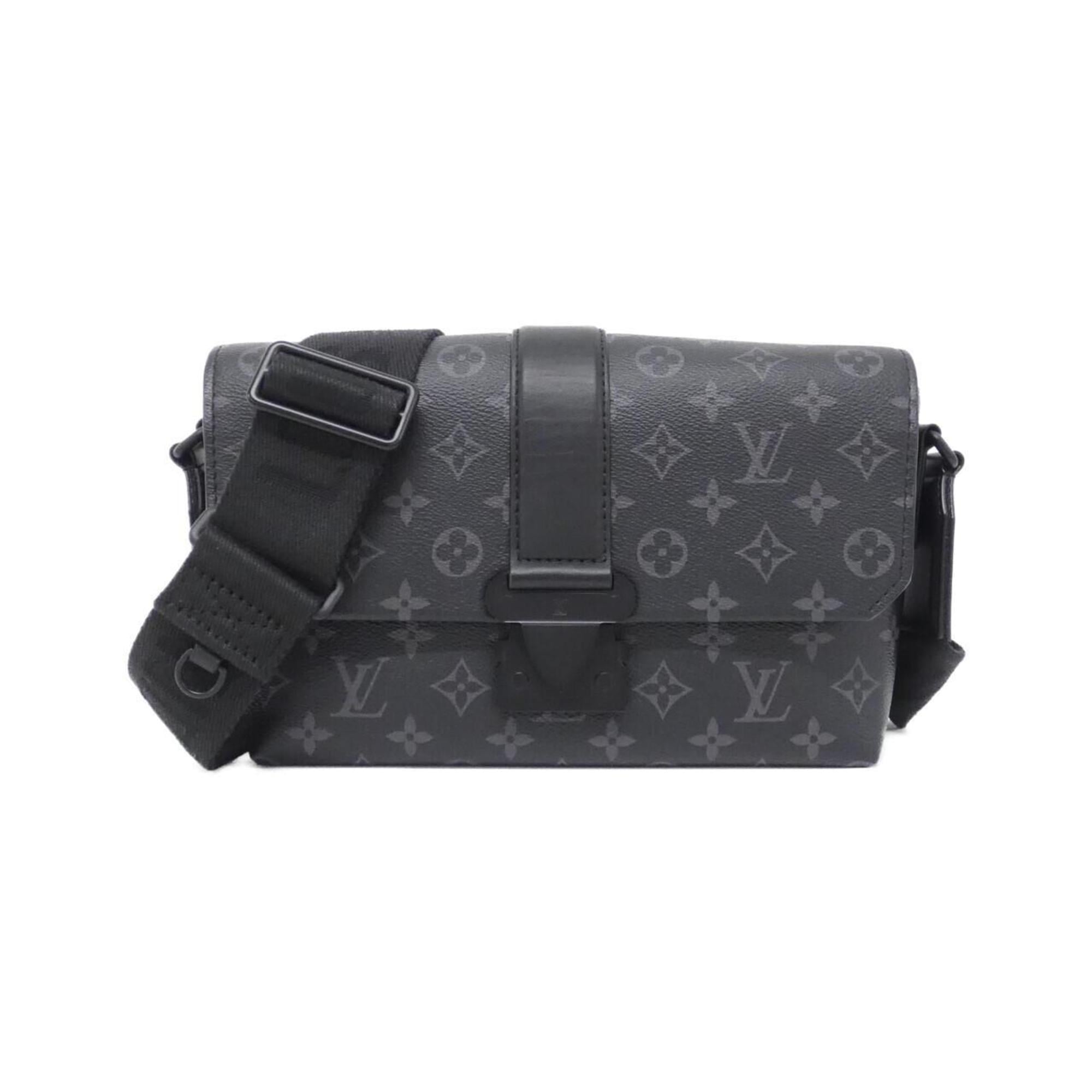 Louis Vuitton Black Coated Canvas Shoulder Bag