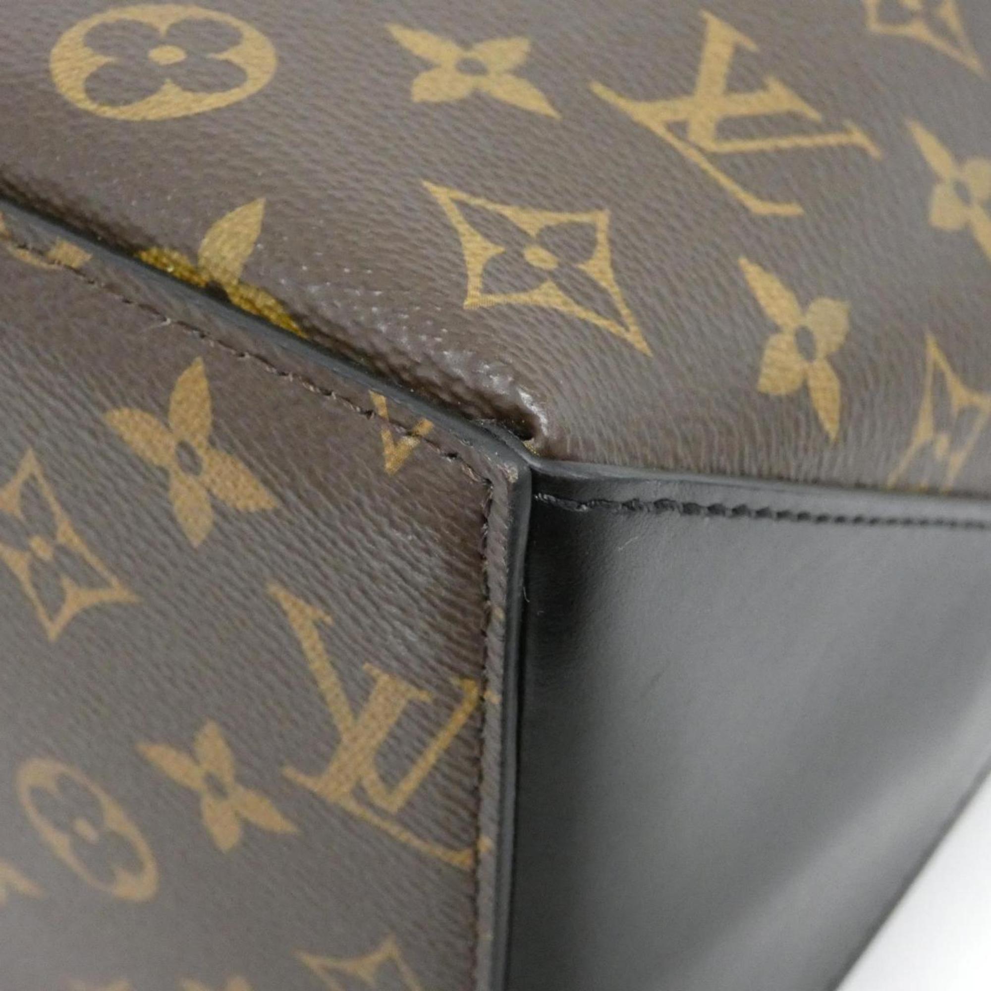 Louis Vuitton Monogram Macassar Black Brown Coated Canvas Tote Bag