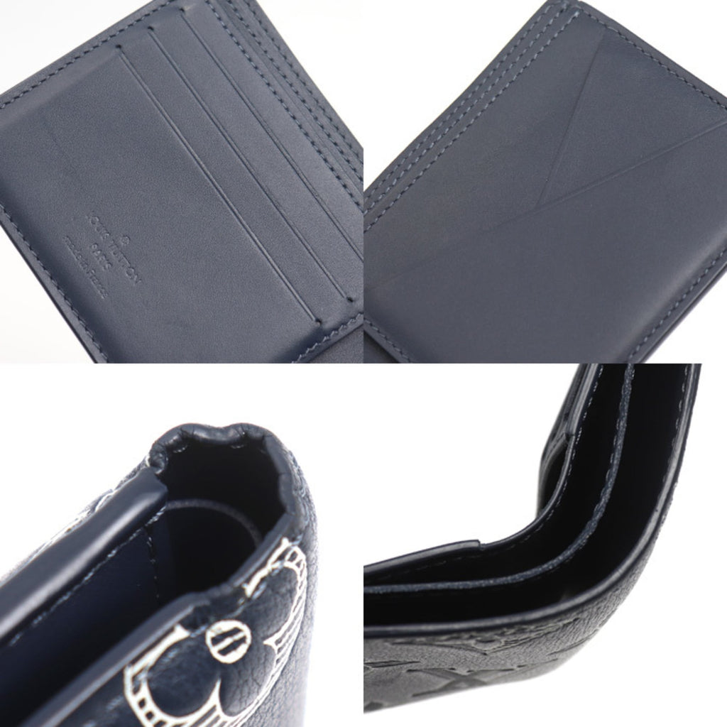 Louis Vuitton Navy Monogram Shadow Wallet