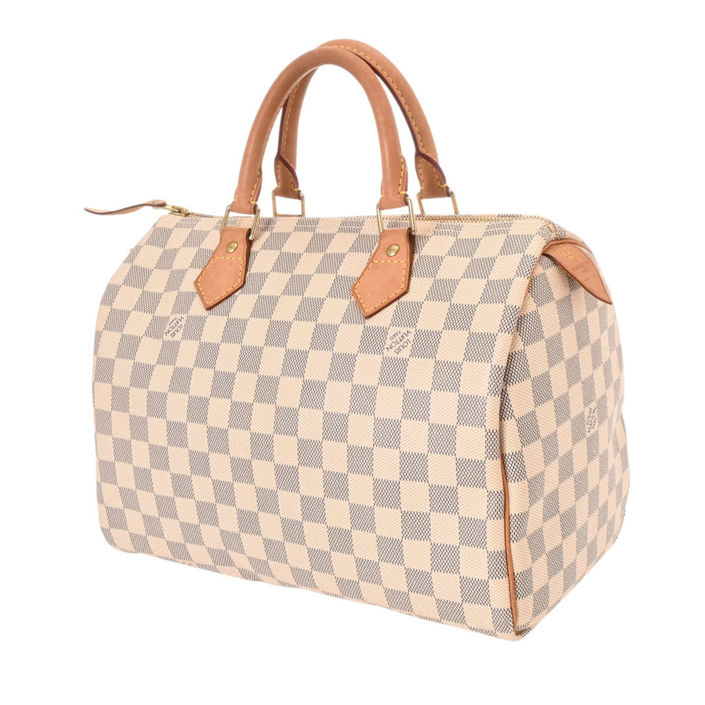 Louis Vuitton White Damier Azur Canvas Handbag