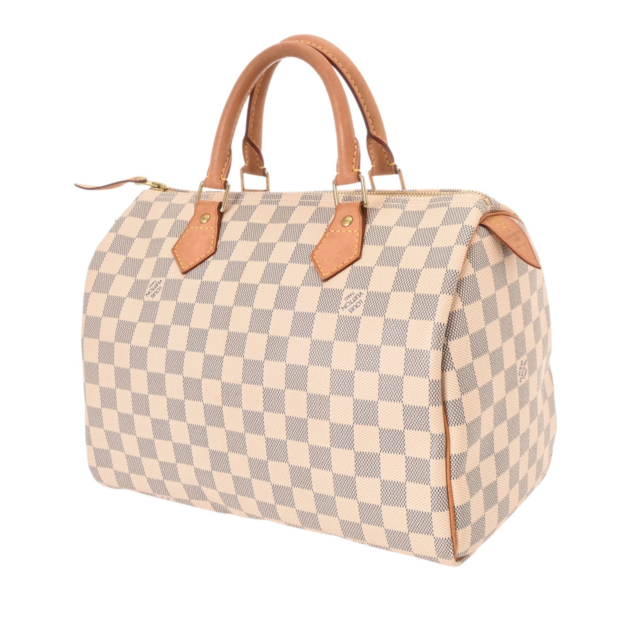 Louis Vuitton White Damier Azur Canvas Handbag