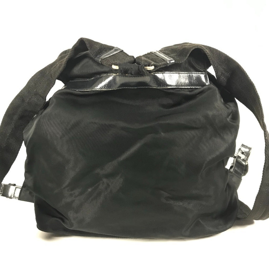 Prada Black Leather Nylon Backpack