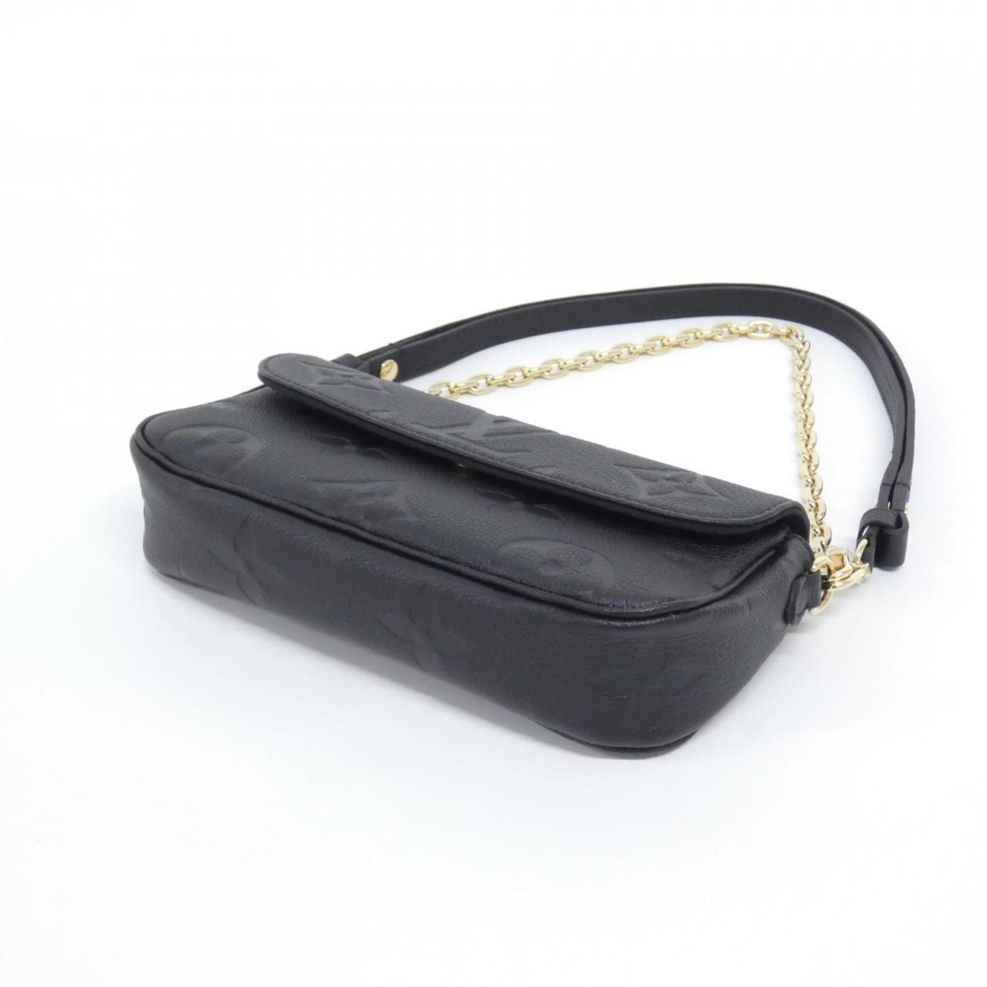 Louis Vuitton Black Leather Shoulder Bag