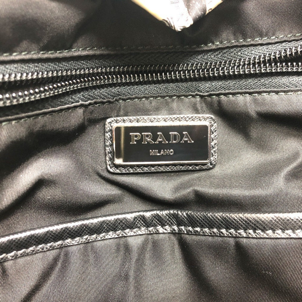 Prada Black White Nylon Backpack