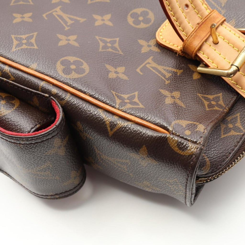 Louis Vuitton Brown Coated Canvas Leather Handbag