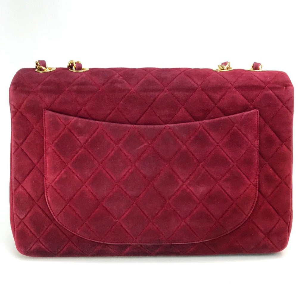 Chanel Red Leather Shoulder Bag
