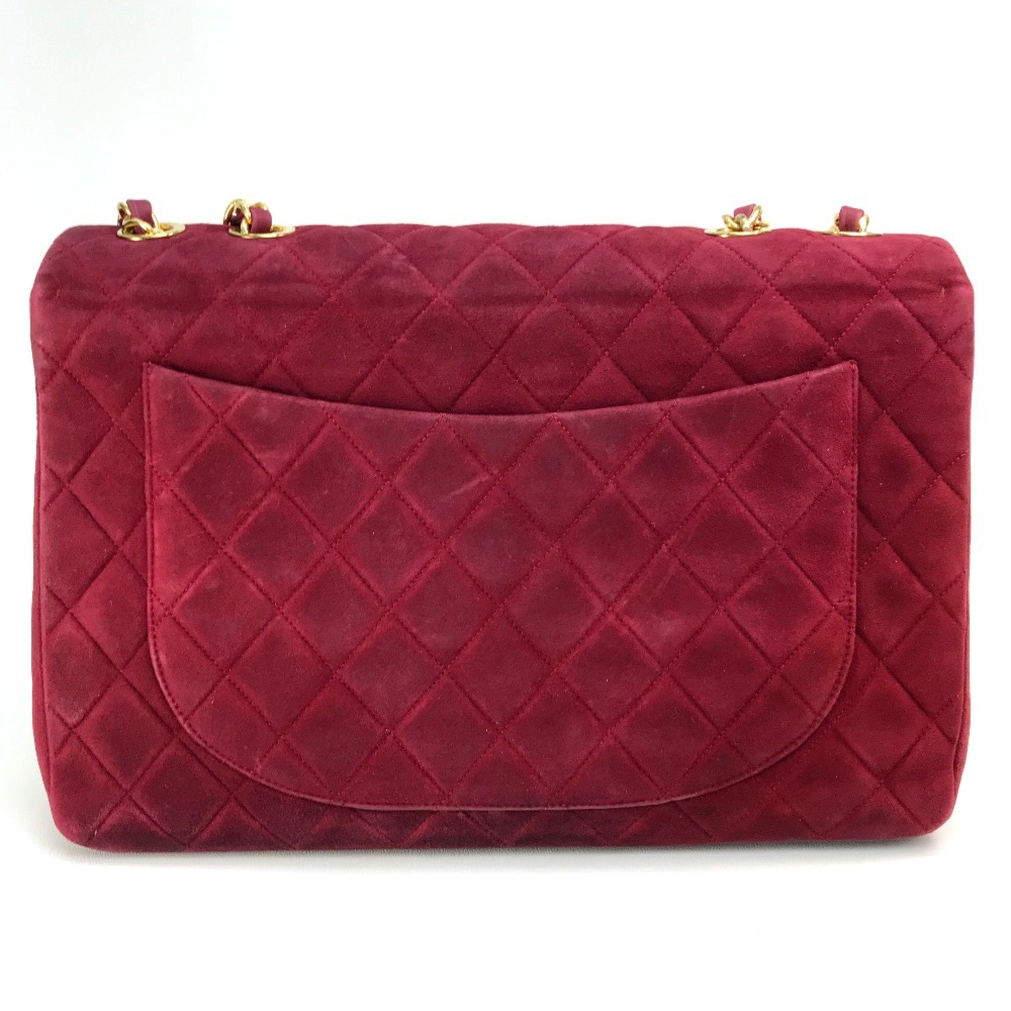 Chanel Red Leather Shoulder Bag