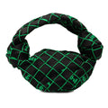 Bottega Veneta Black Green Polyester Handbag Shoulder Bag
