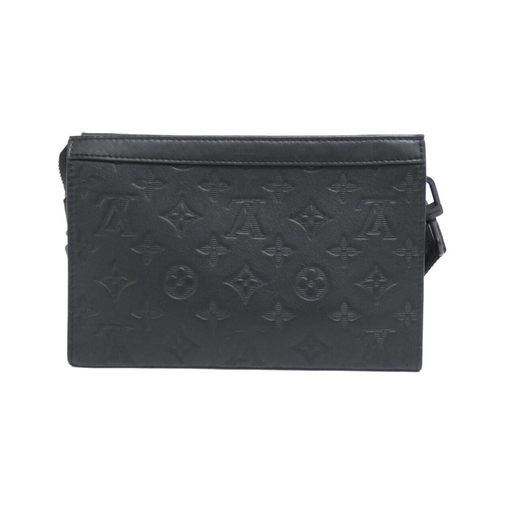 Louis Vuitton Black Leather Pouch Shoulder Bag