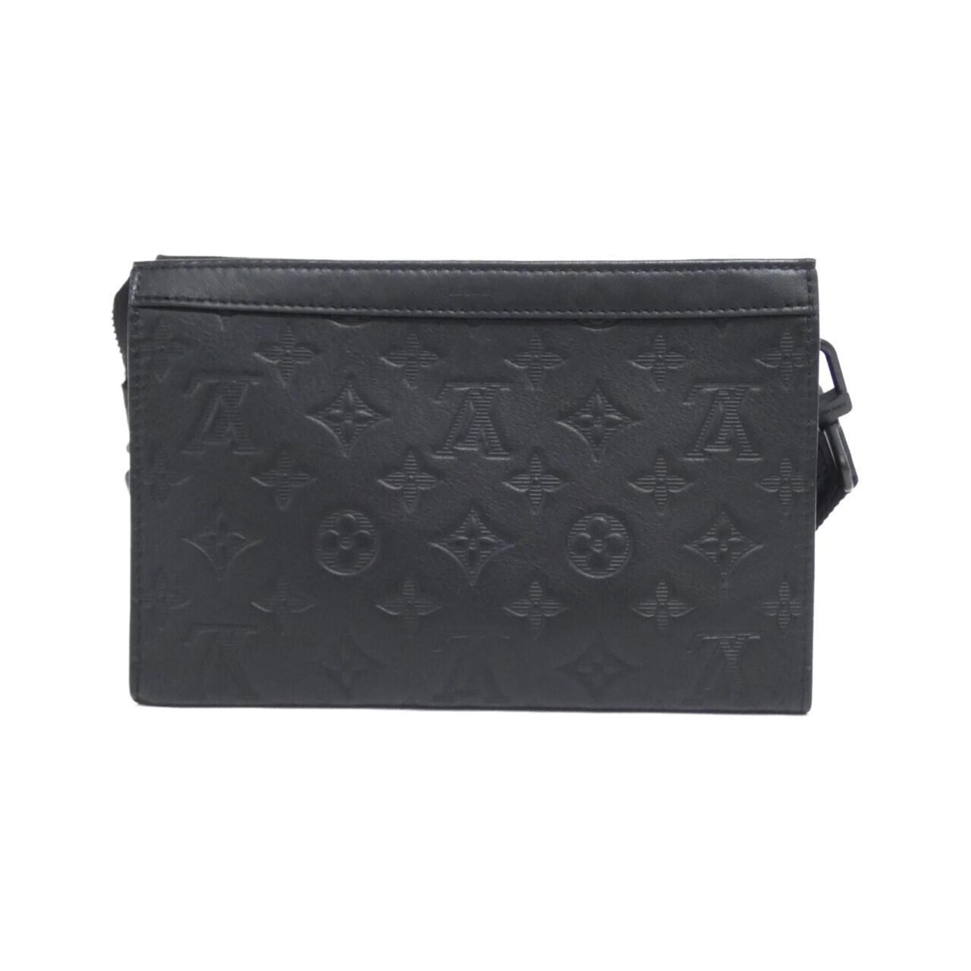 Louis Vuitton Black Leather Pouch Shoulder Bag