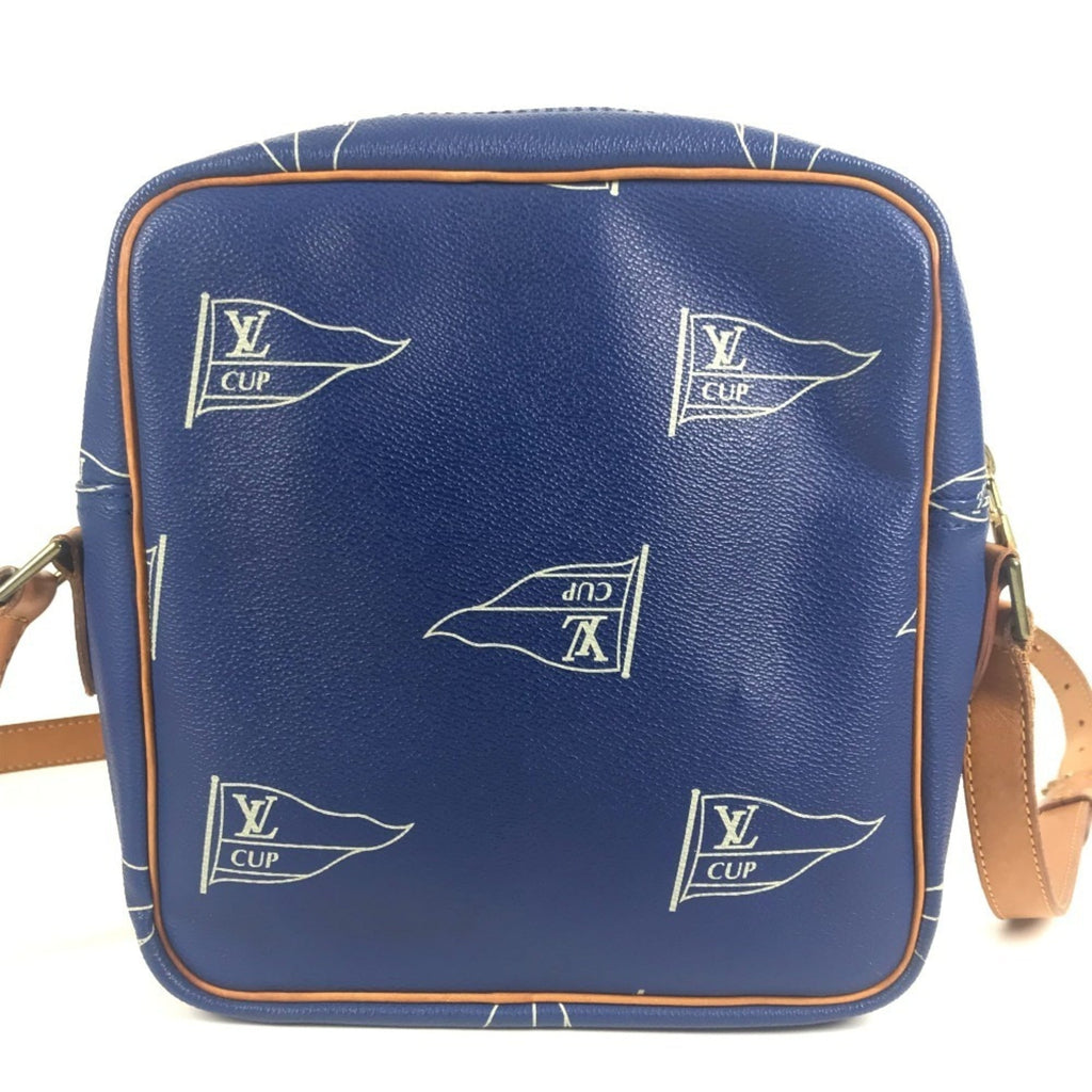 Louis Vuitton Louis Vuitton Cup Blue Leather Pochette Shoulder Bag