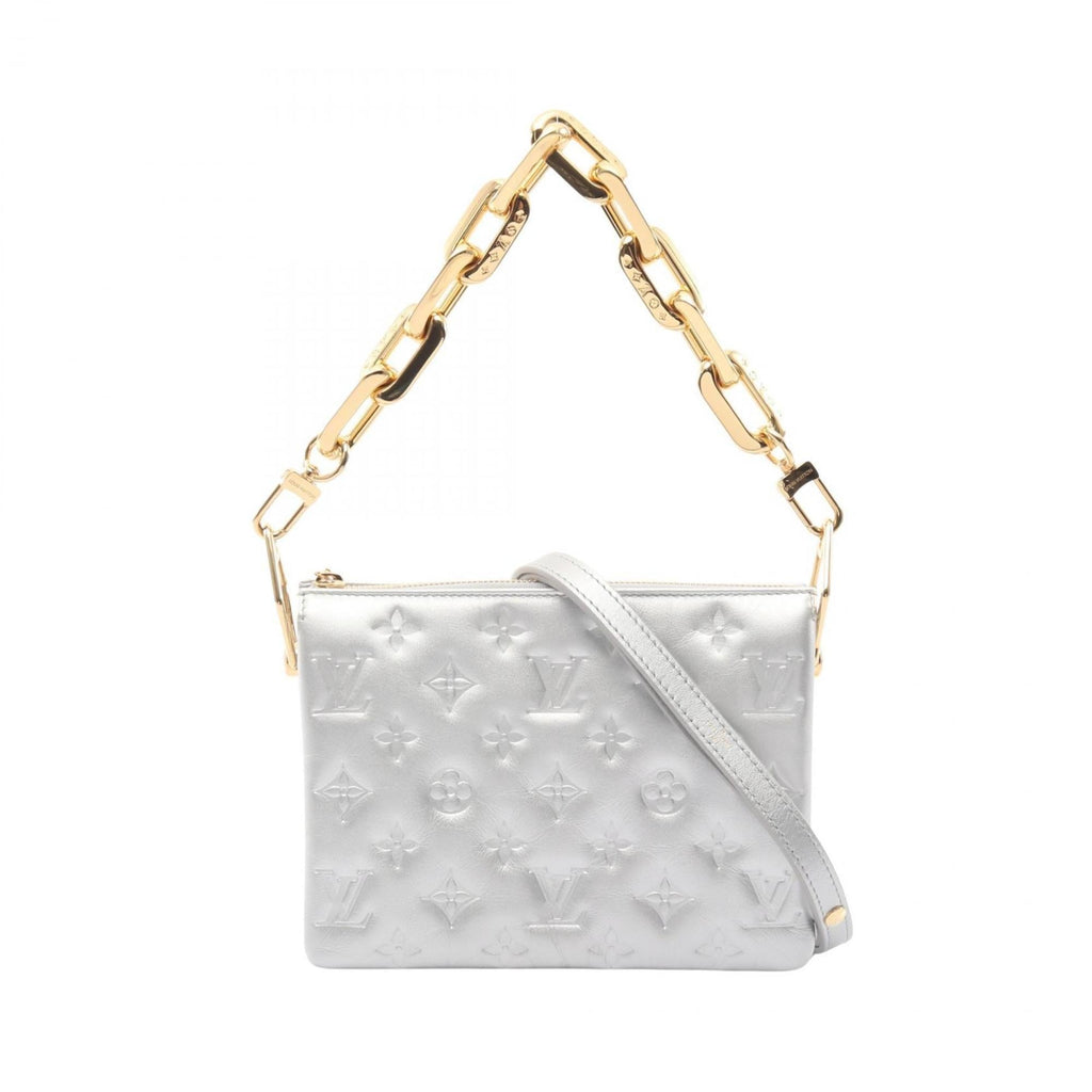 Louis Vuitton Silver Leather Shoulder Bag