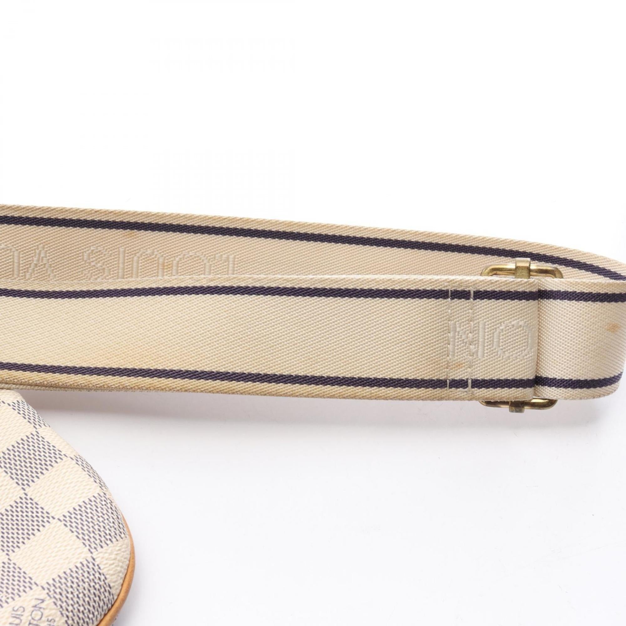 Louis Vuitton White Coated Canvas Leather Shoulder Bag