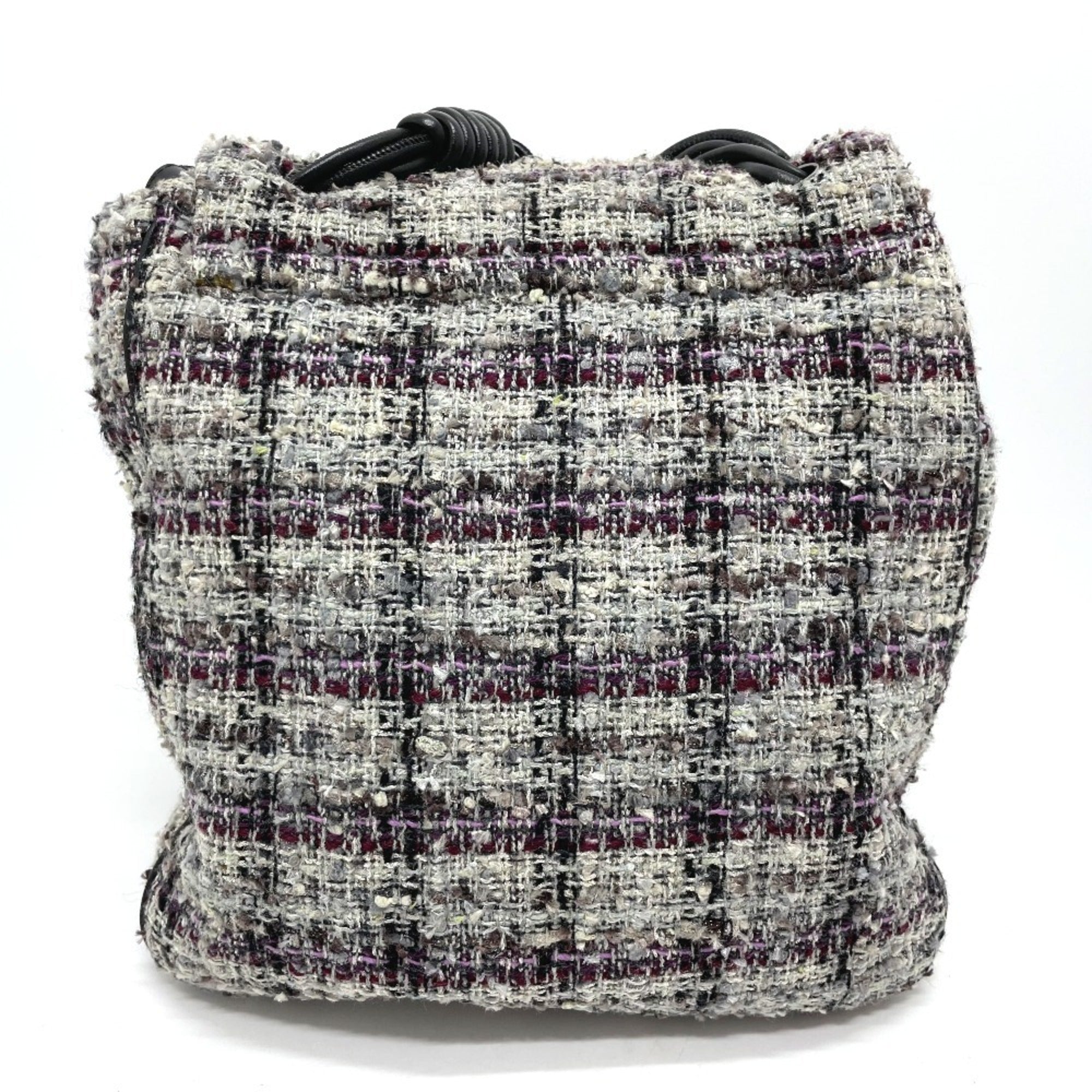 Chanel Gray Tweed Shoulder Bag