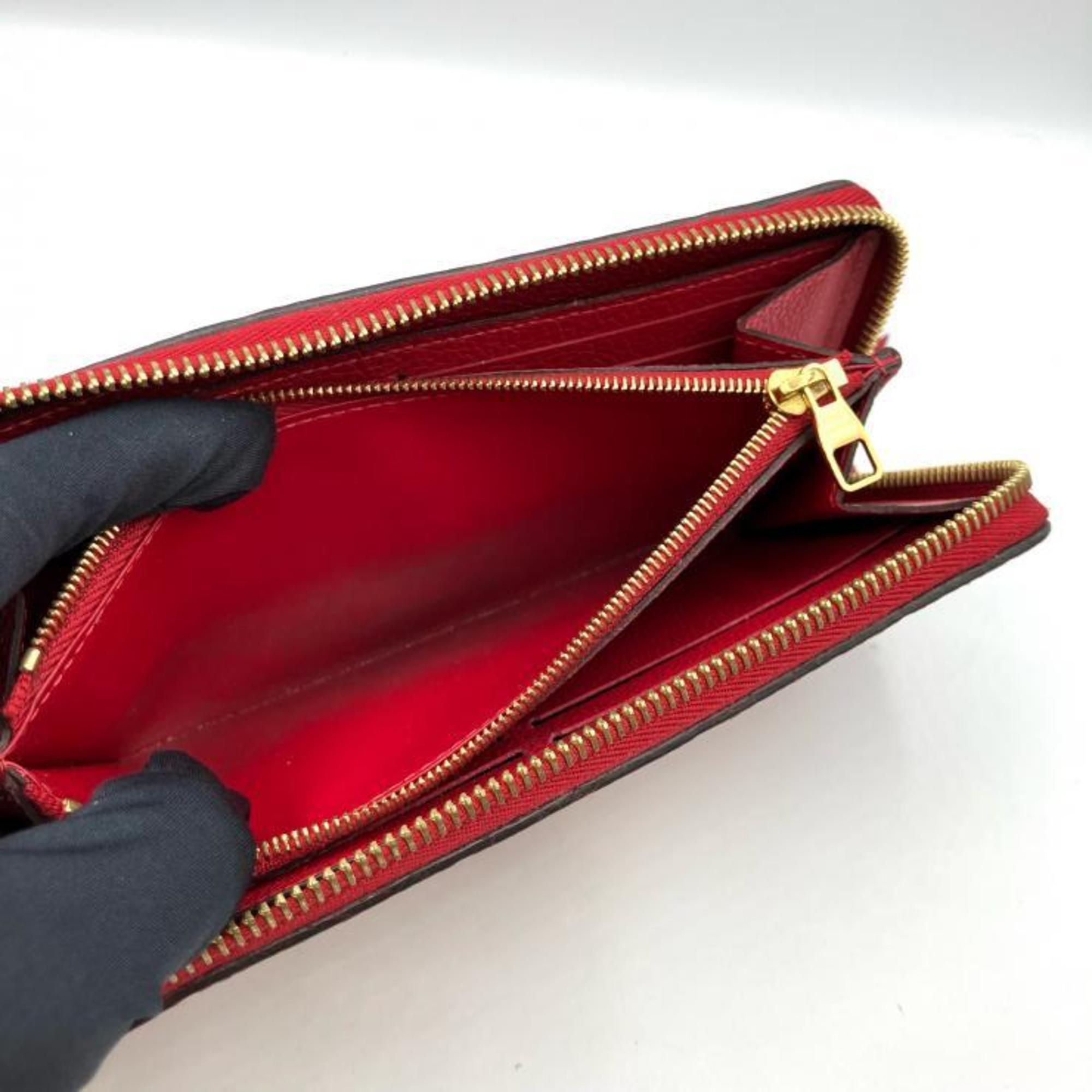 Louis Vuitton Raisin Red Color Monogram Empreinte Long Wallet