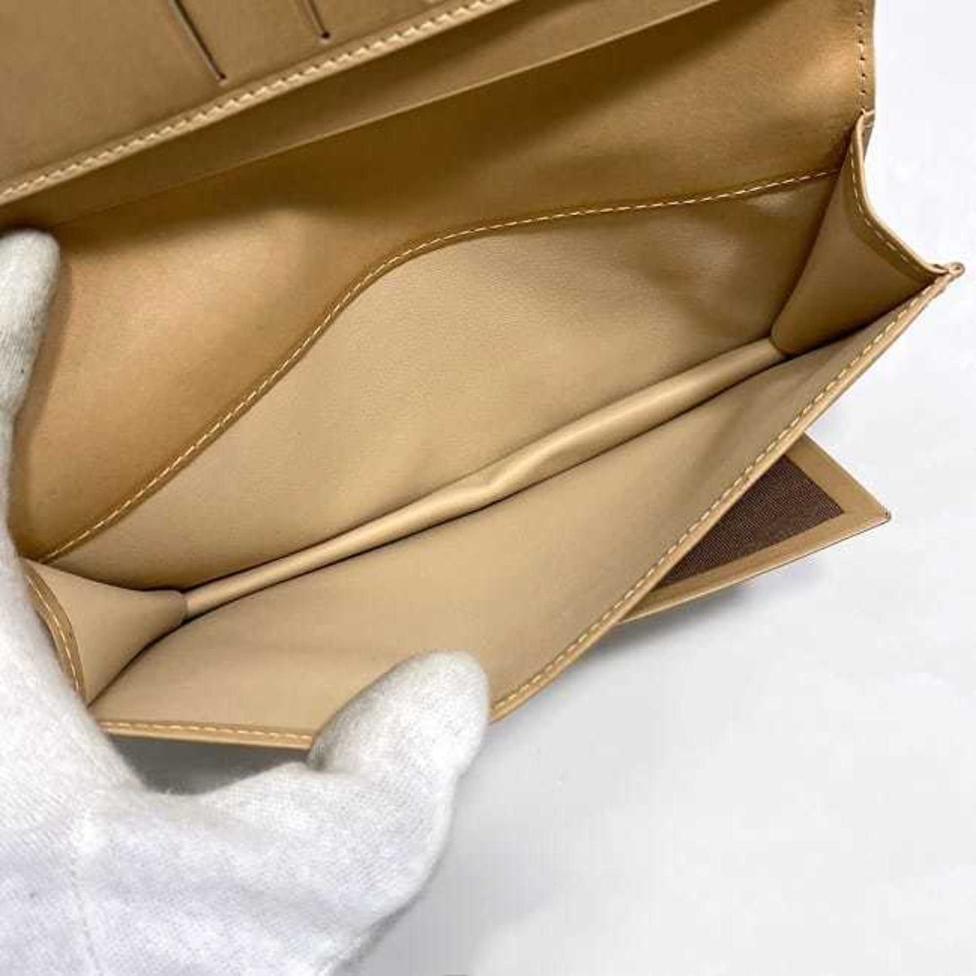 Celine Macadam Brown Pvc Long Wallet (Bi-Fold)