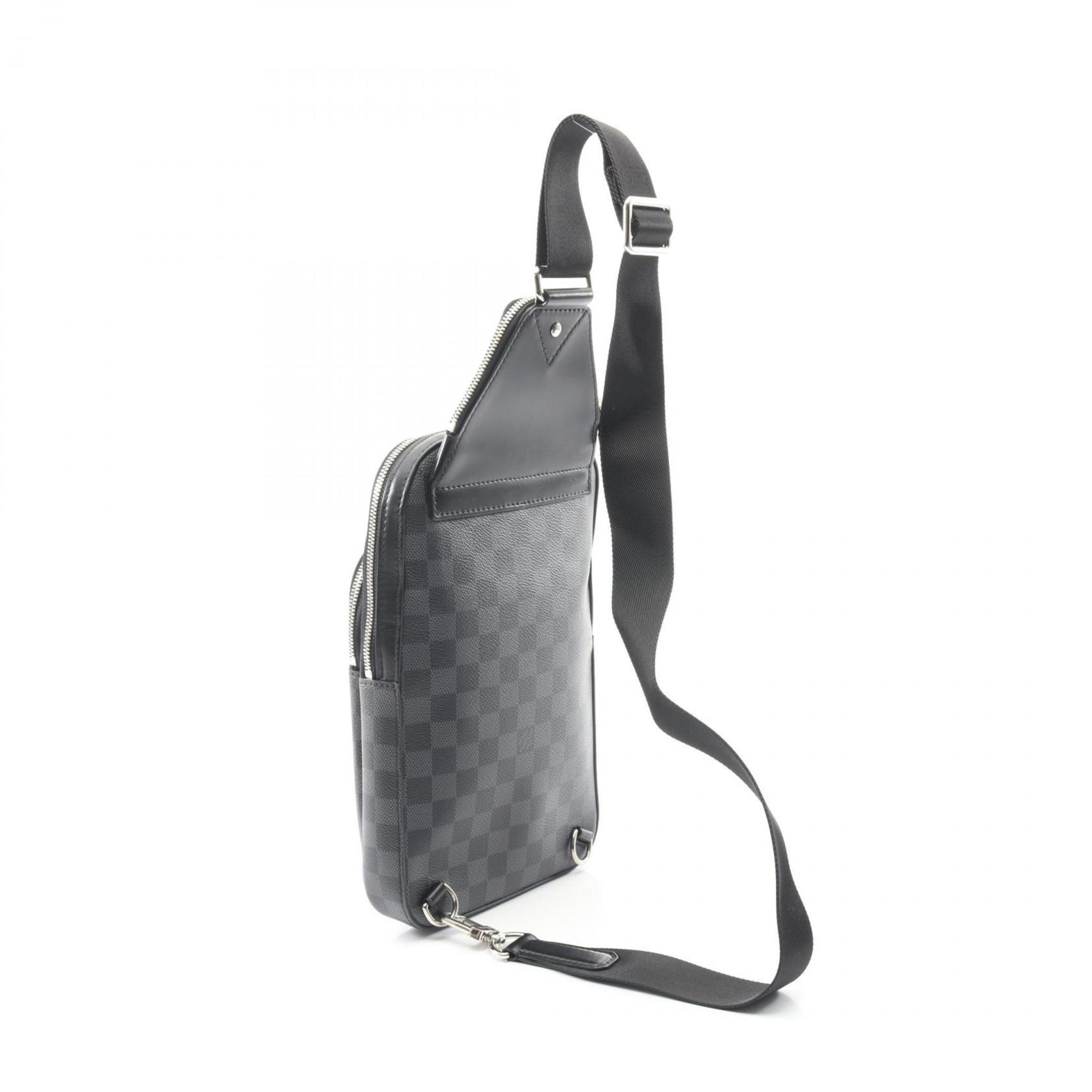 Louis Vuitton Black Damier Graphite Coated Canvas Leather Fanny Pack Sling Bag