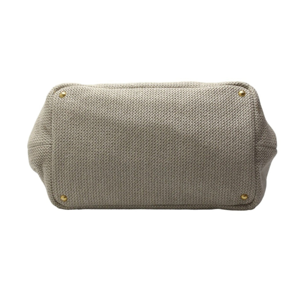 Prada Beige Canvas Tote Bag