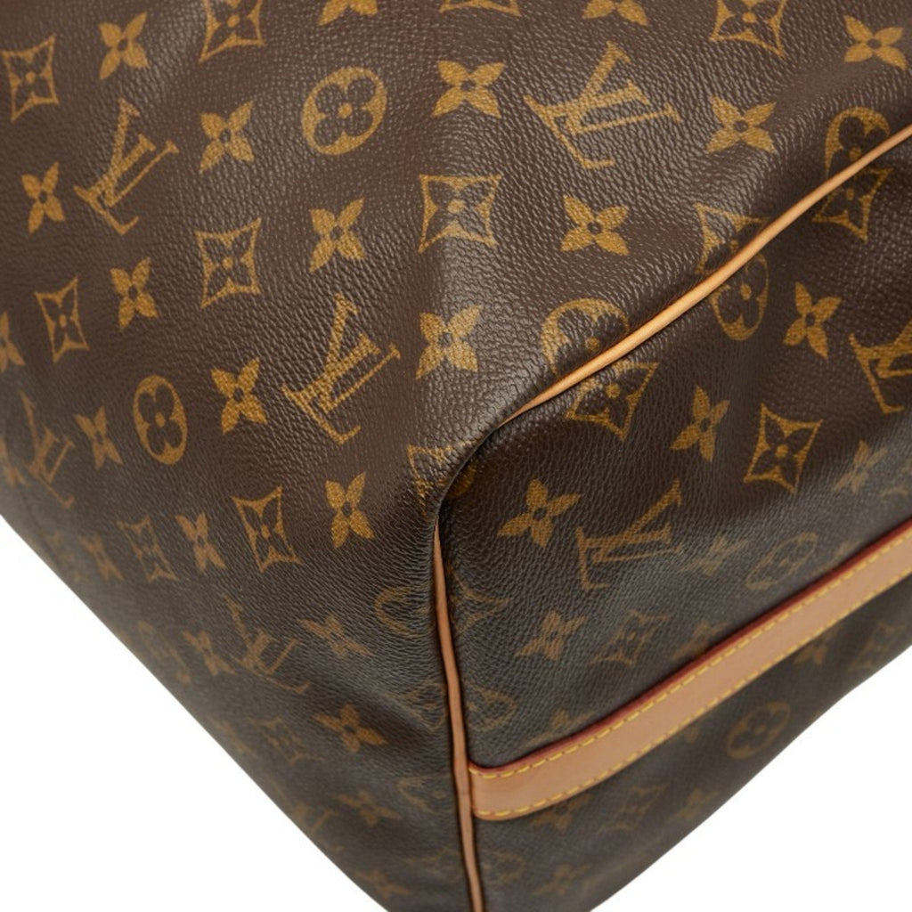 Louis Vuitton Brown Pvc Leather Boston Bag Shoulder Bag