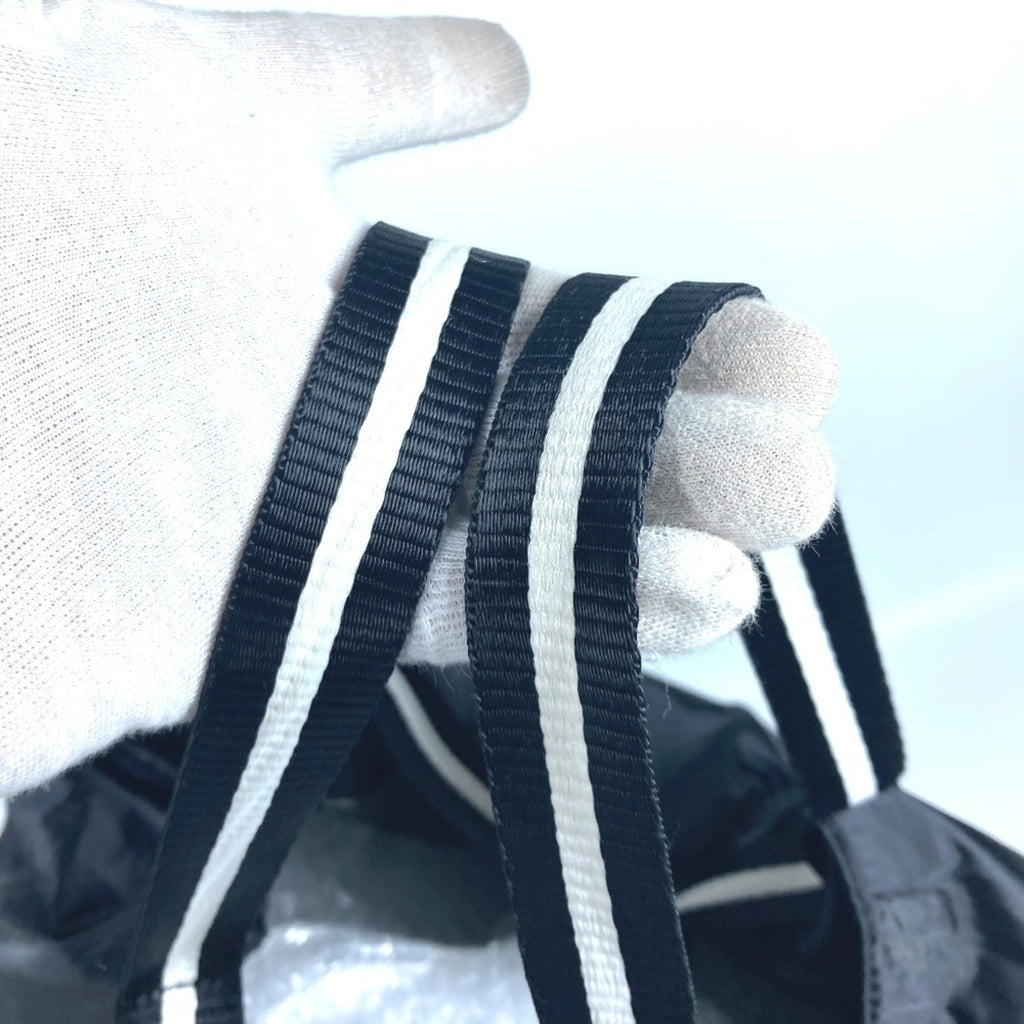 Chanel Black White Nylon Shoulder Bag
