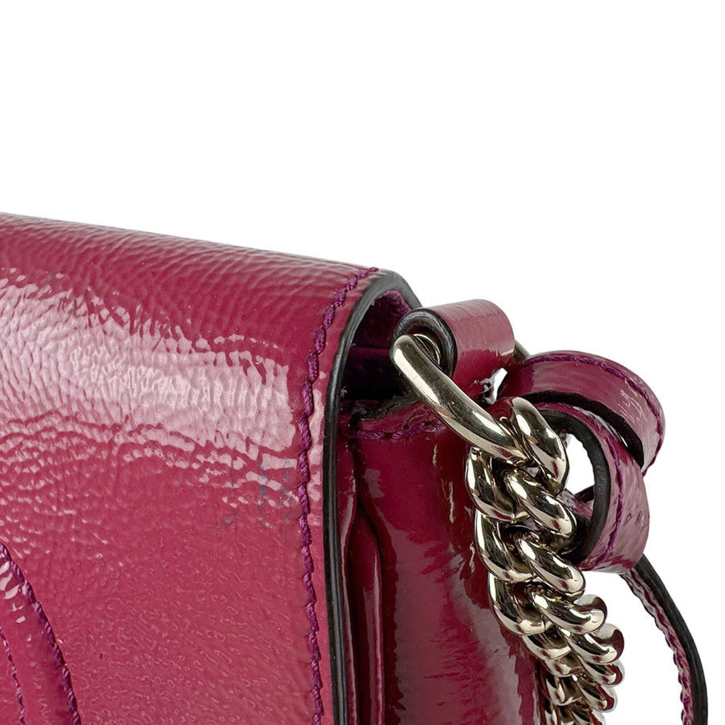 Gucci Pink Patent Leather Shoulder Bag (Pre-Owned)