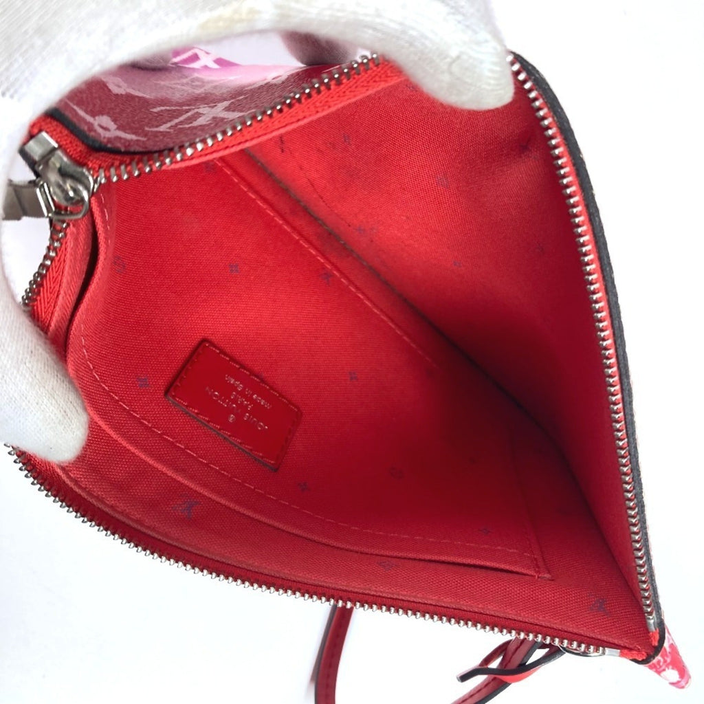 Louis Vuitton Pink Red Color Canvas Shoulder Bag Tote Bag