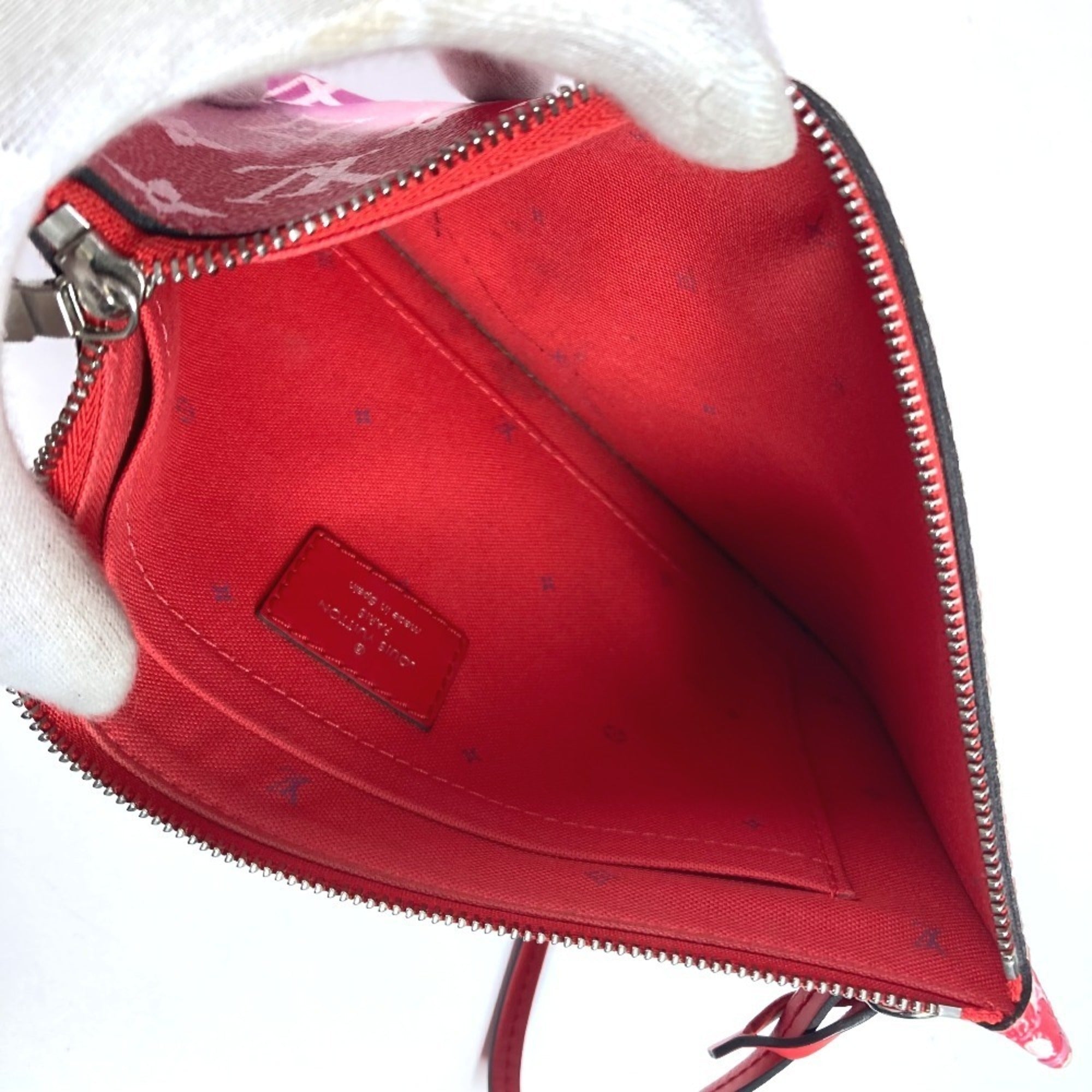 Louis Vuitton Pink Red Color Canvas Shoulder Bag Tote Bag