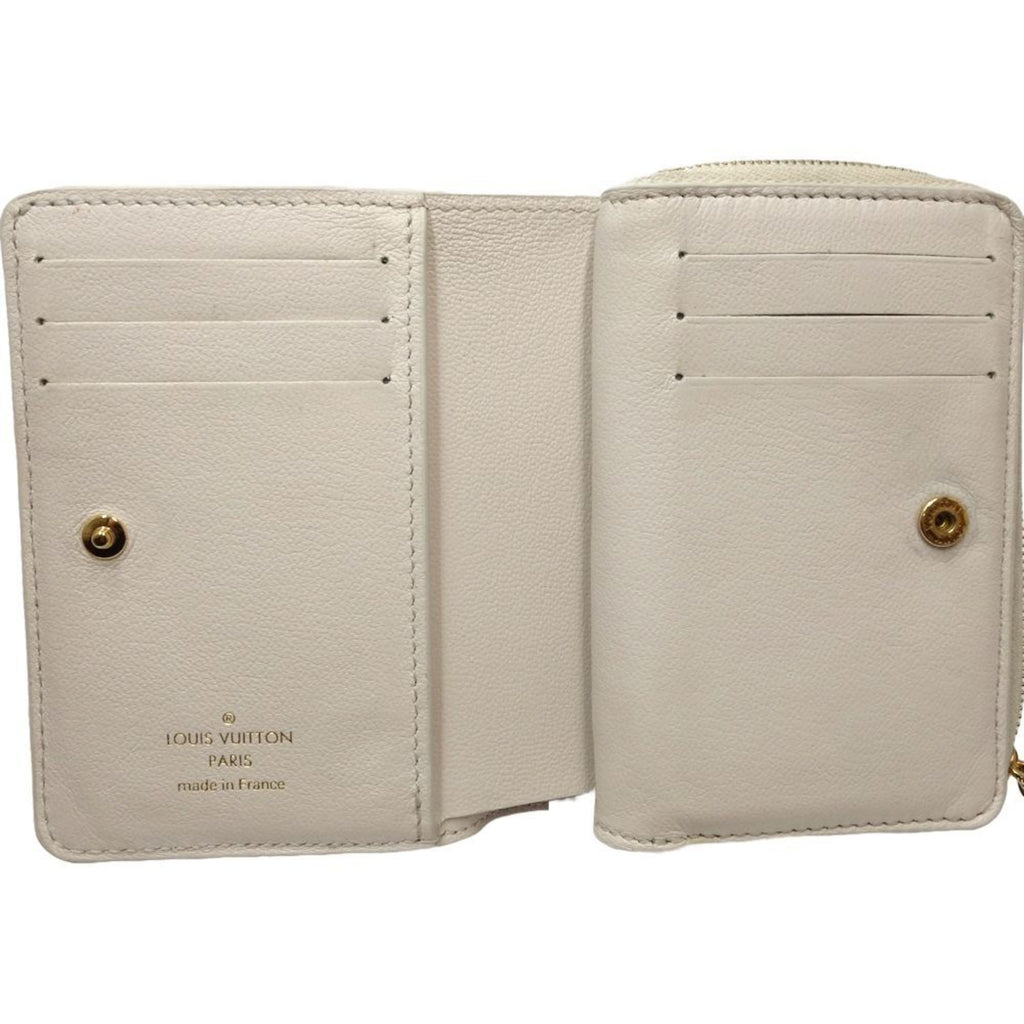 Louis Vuitton Beige Pink Leather Wallet