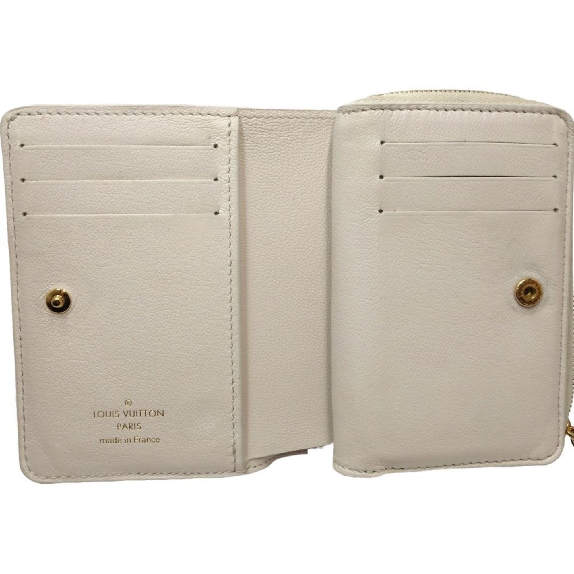 Louis Vuitton Beige Pink Leather Wallet