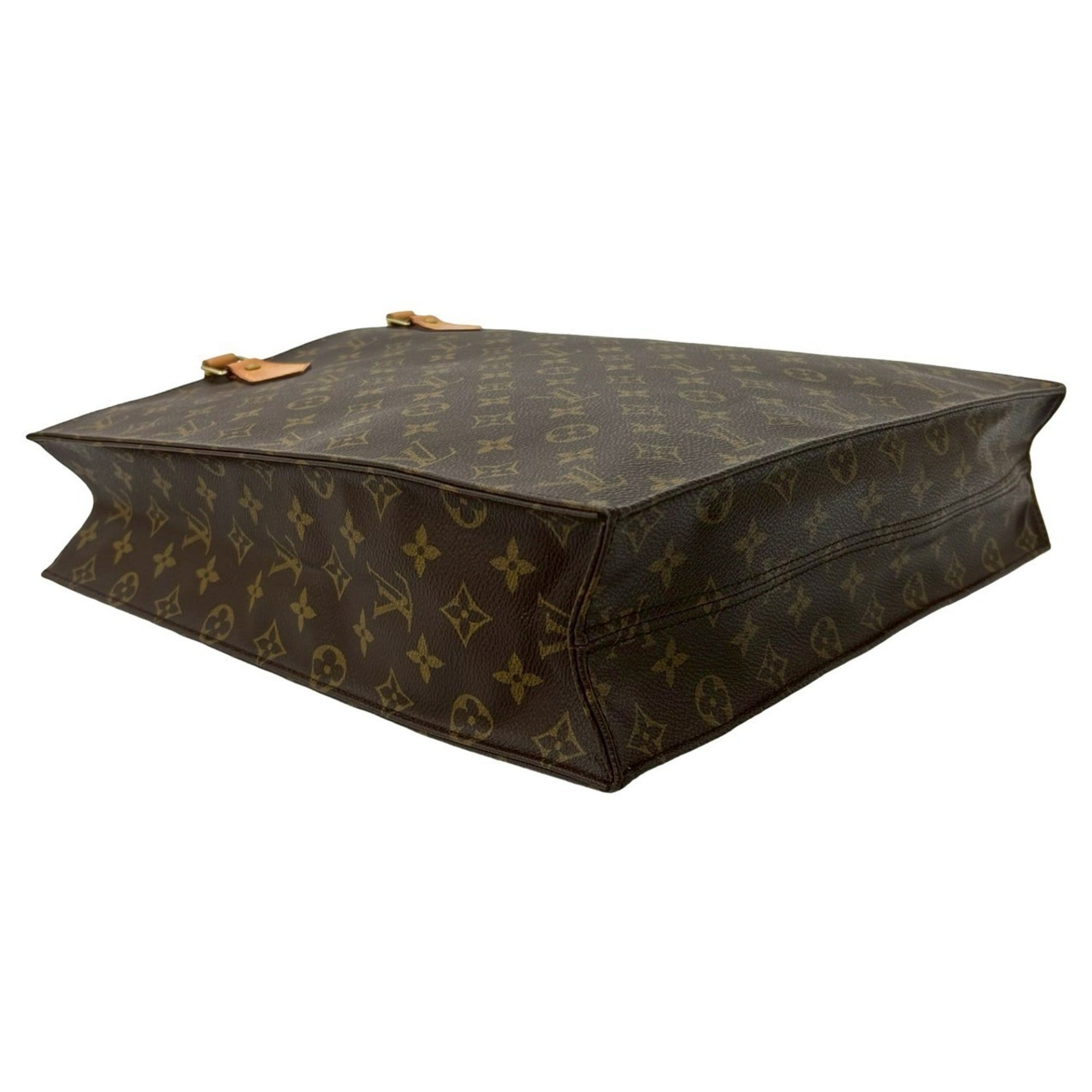 Louis Vuitton Brown Leather Pvc Handbag Tote Bag