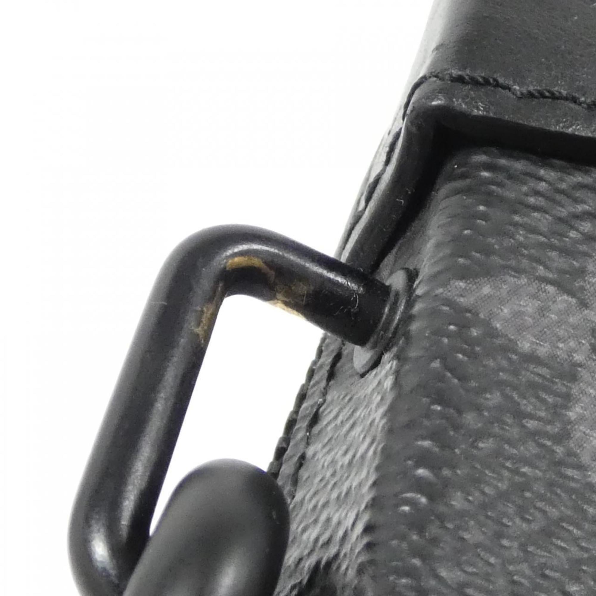 Louis Vuitton Black Coated Canvas Shoulder Bag