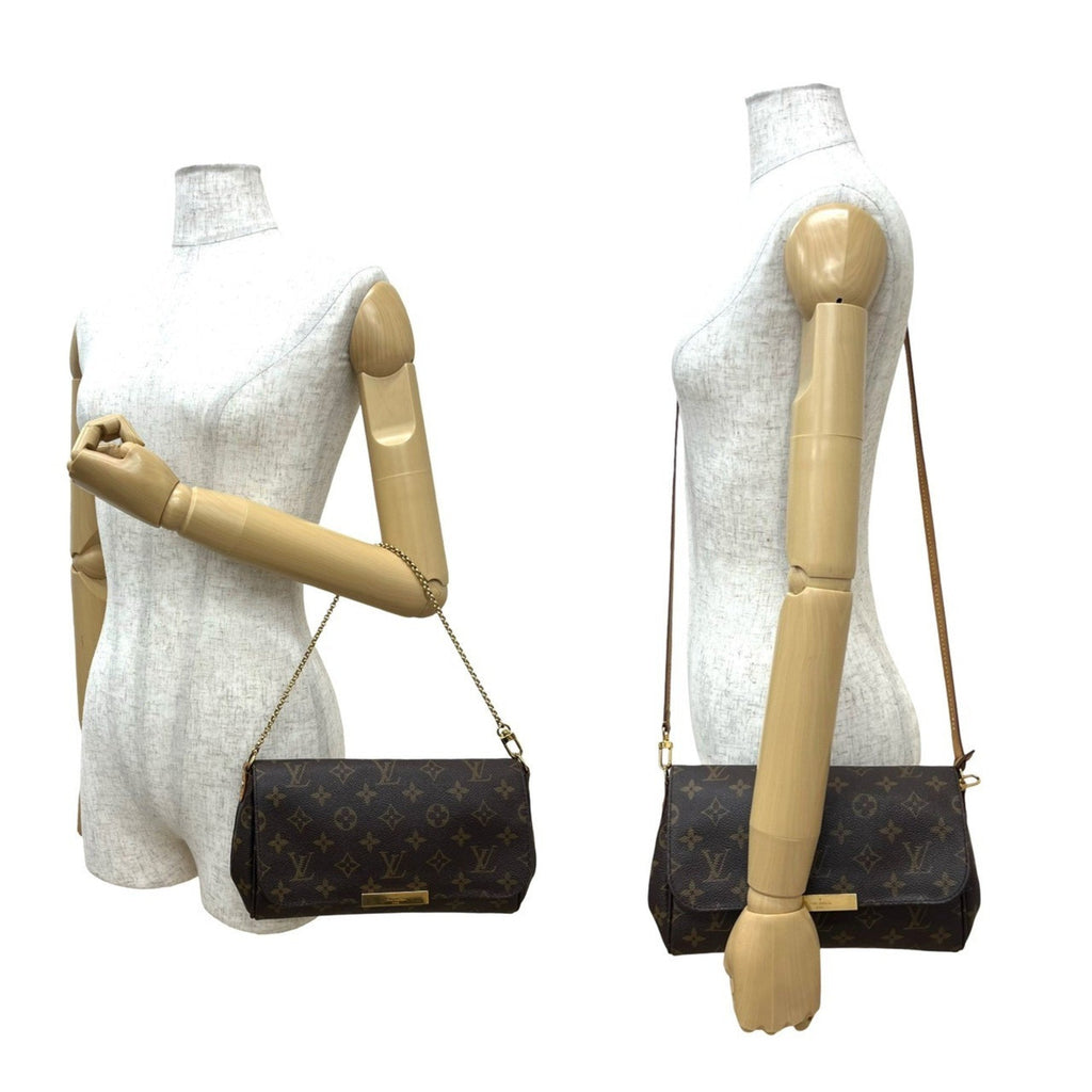 Louis Vuitton Brown Leather Pvc Handbag Pochette Shoulder Bag