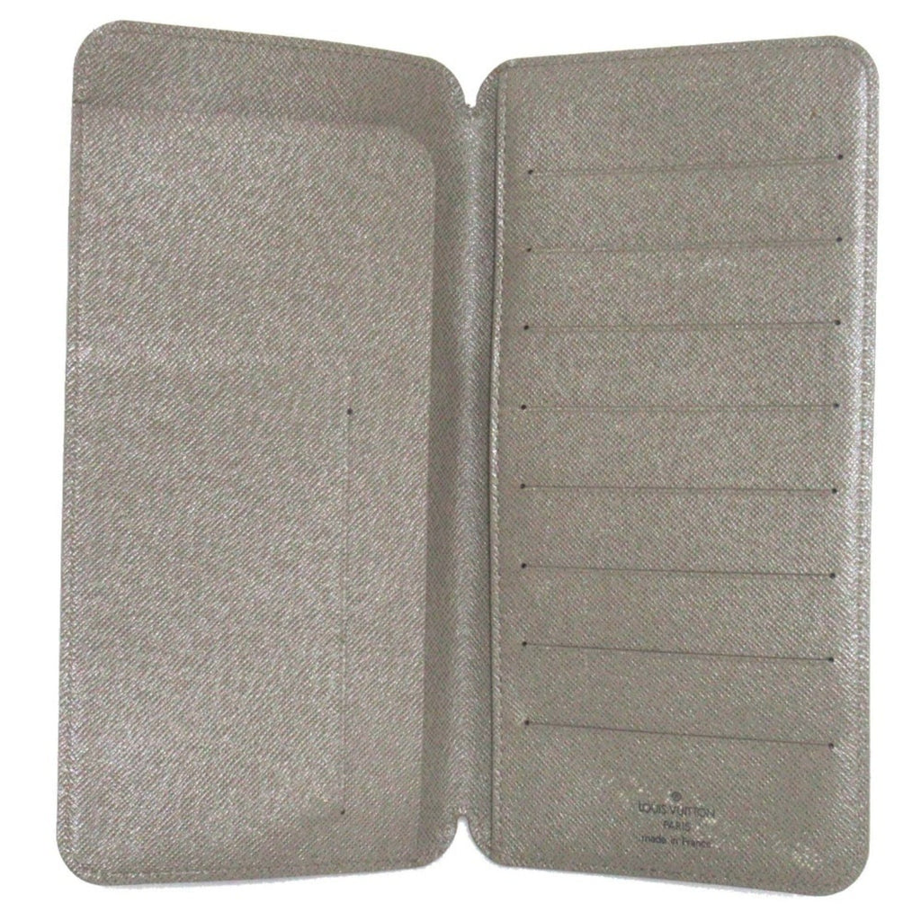 Louis Vuitton Khaki Leather Long Wallet