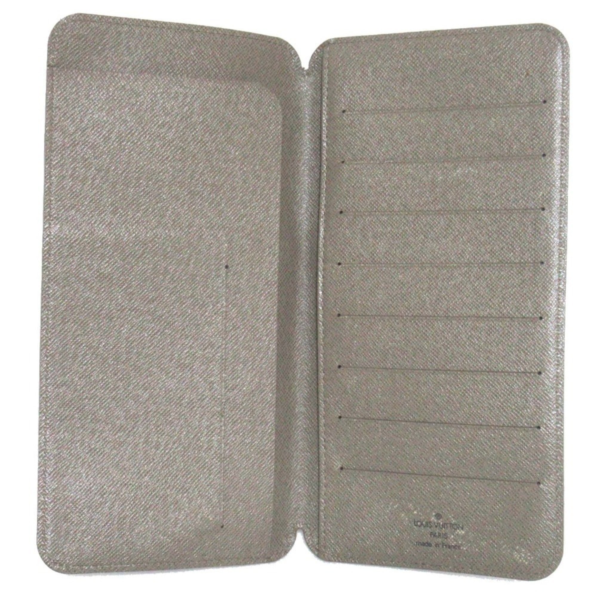 Louis Vuitton Khaki Leather Long Wallet