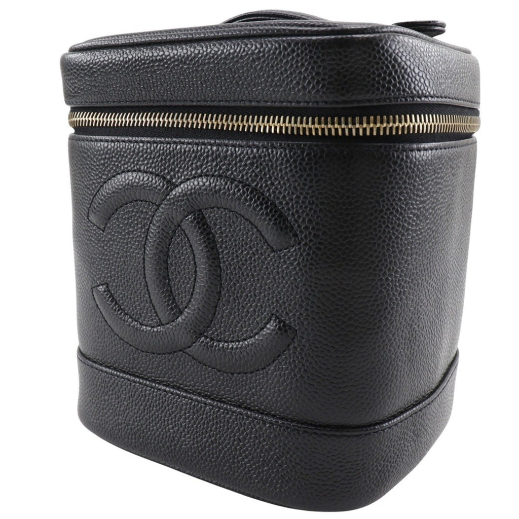 Chanel Black Caviar Leather Handbag Pouch