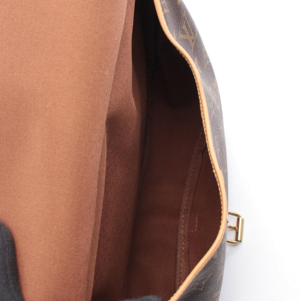 Louis Vuitton Brown Coated Canvas Monogram Leather Handbag Shoulder Bag