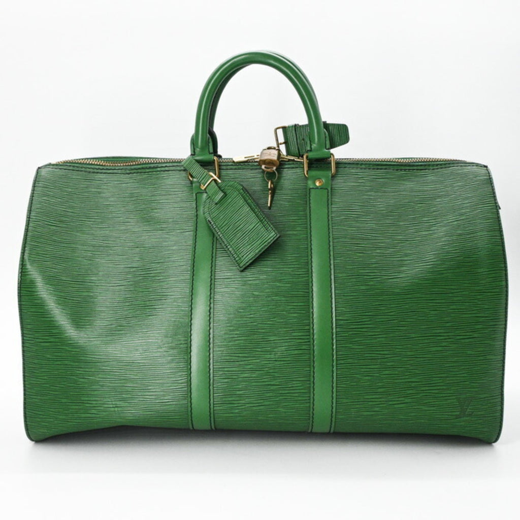 Louis Vuitton Borneo Green Epi Leather Boston Bag