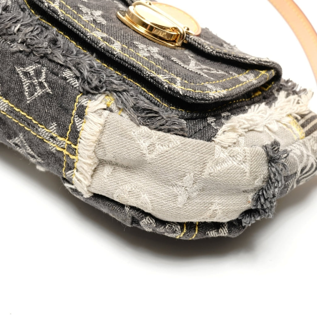 Louis Vuitton Gray Monogram Denim Shoulder Bag