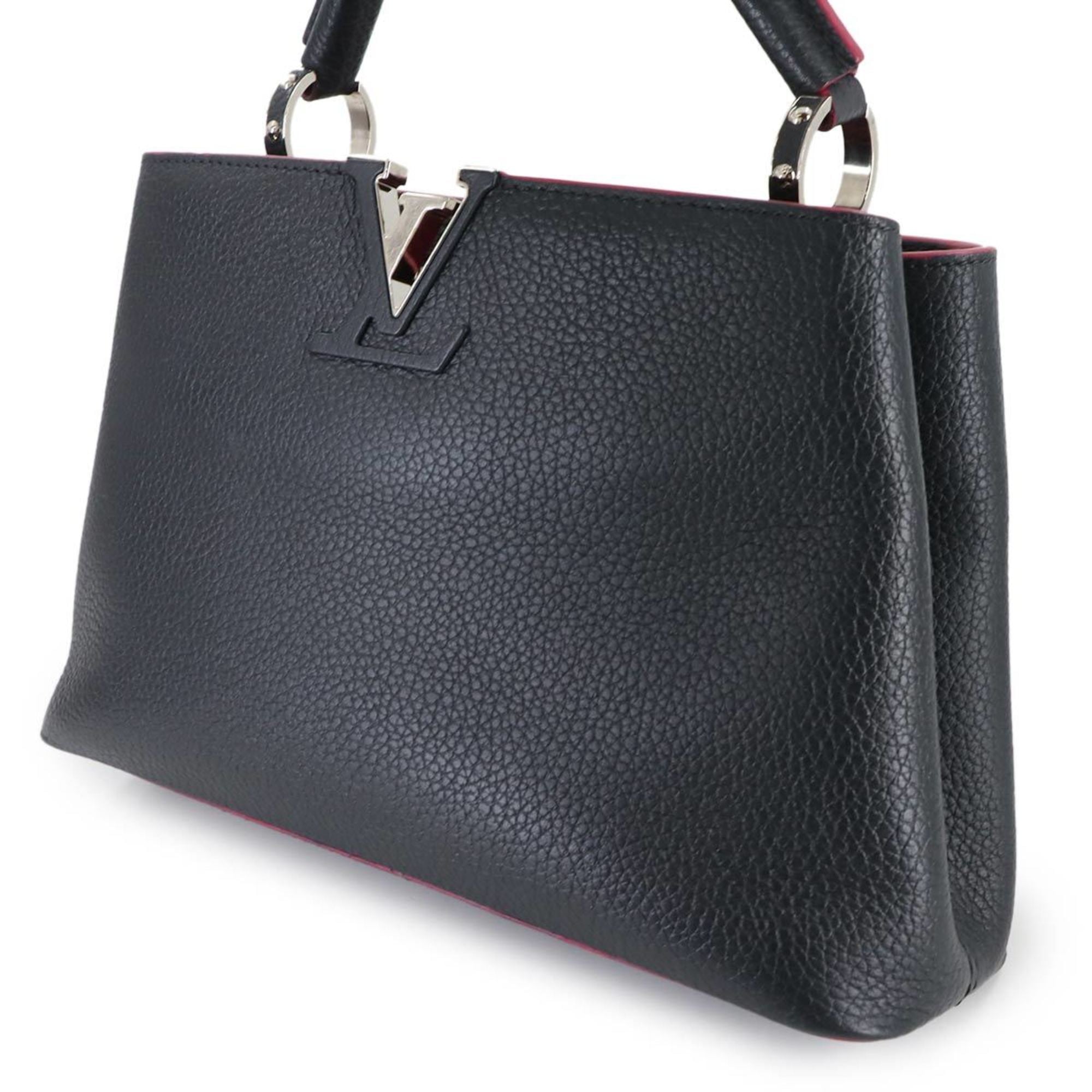 Louis Vuitton Navy Leather Handbag Shoulder Bag