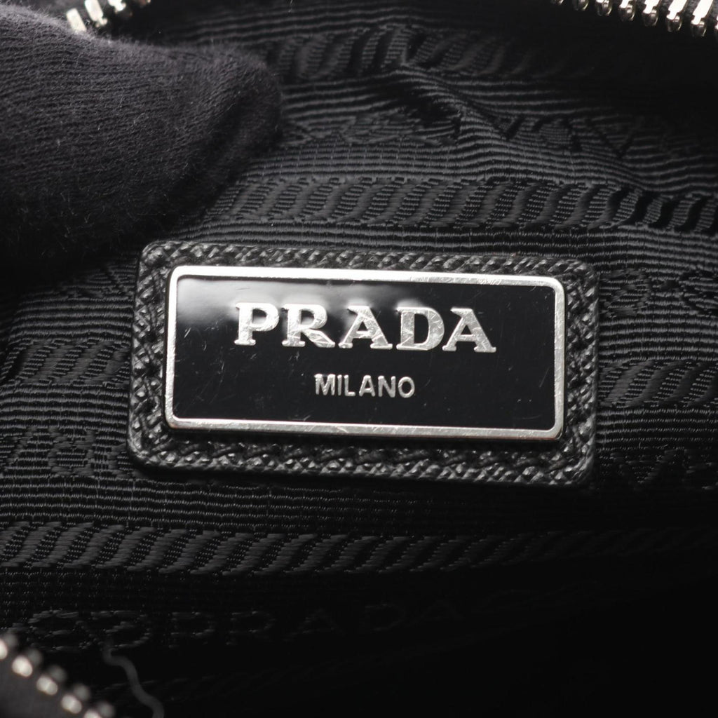 Prada Black Nylon Saffiano Triangle Shoulder Bag