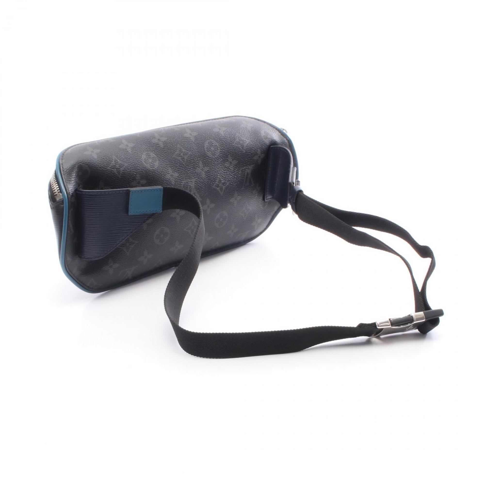 Louis Vuitton Black Blue Navy Epi Leather Pvc Coated Canvas Monogram Eclipse Fanny Pack