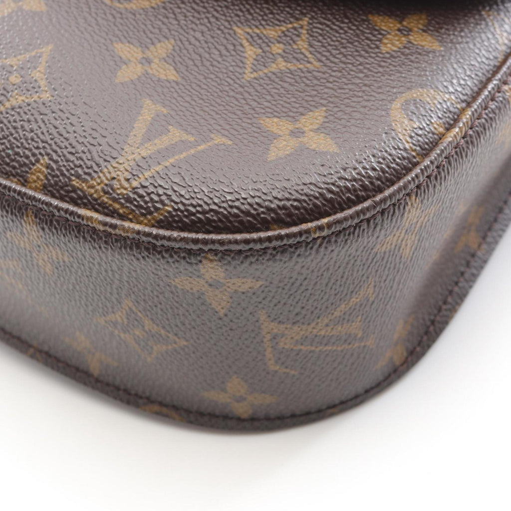 Louis Vuitton Brown Coated Canvas Leather Shoulder Bag
