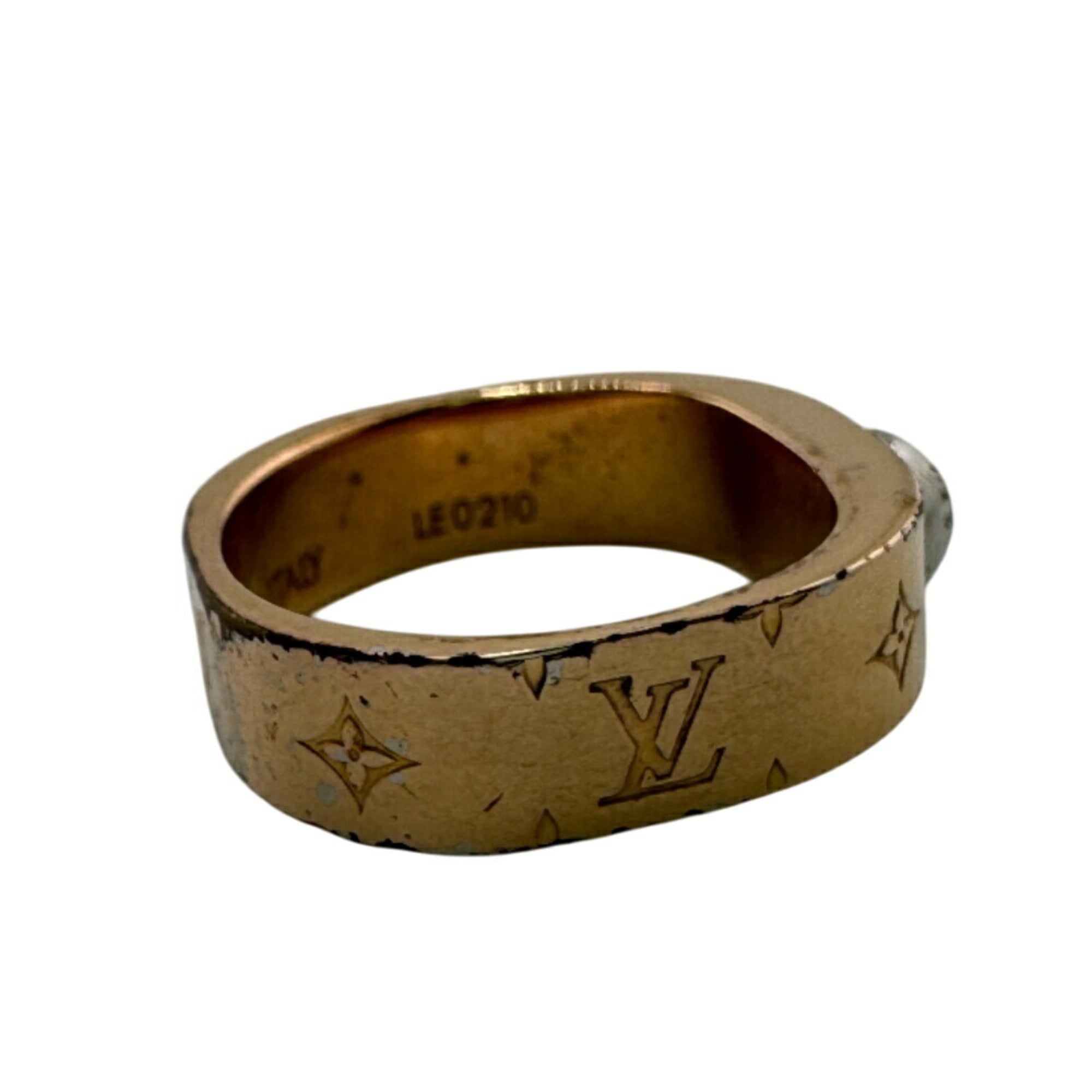 Louis Vuitton Pink Gold Metal Band Ring
