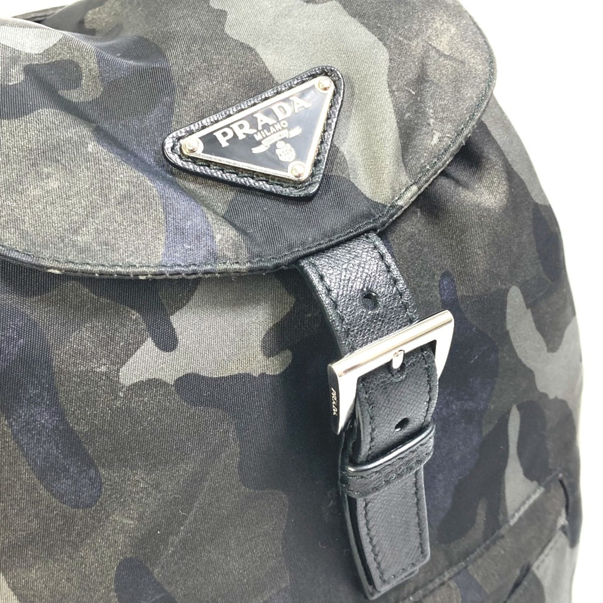Prada Green Cloth Backpack