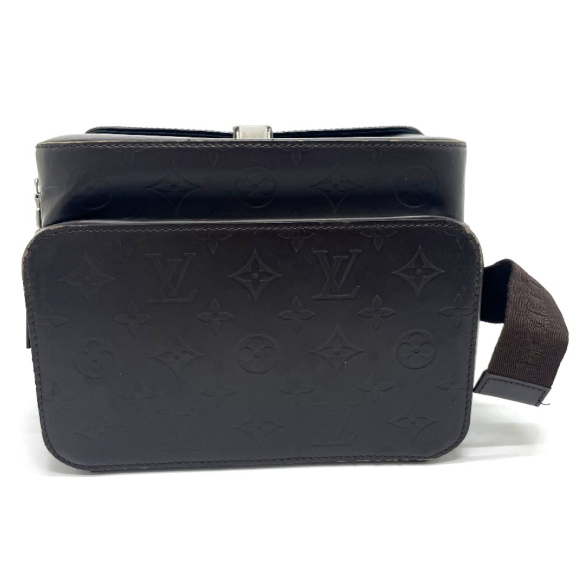 Louis Vuitton Monogram Glace Brown Coffee Shoulder Bag