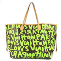 Louis Vuitton Brown Green Vert Monogram Graffiti Shoulder Bag Tote Bag